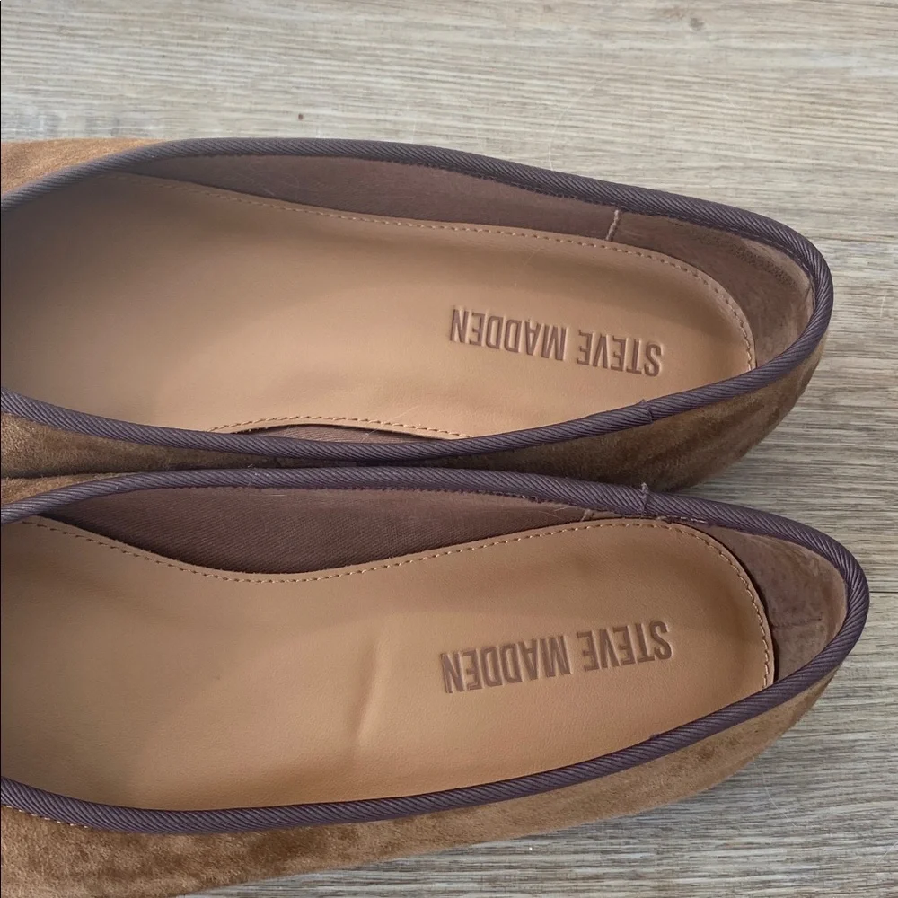 Steve Madden Brown Suede Slip-Ons - Picture 3 of 7